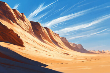 Naklejka premium sunrise in the desert