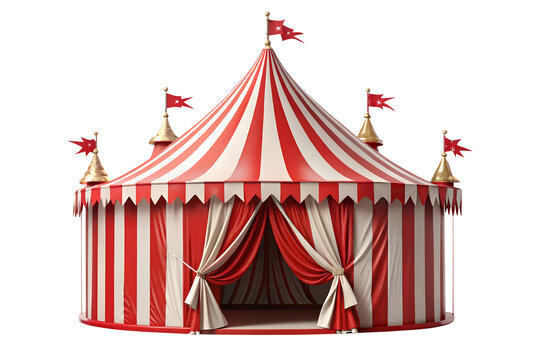 recommend clip art: Classic Red and White Circus Tent