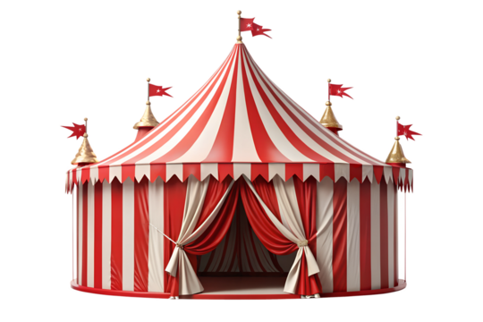 Classic Red and White Circus Tent