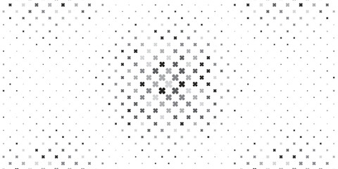 Abstract Star Halftone Pattern Vector black and white Color Background