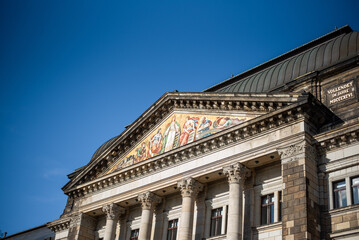 The Saxon State Ministry of Finance in Dresden features impressive architecture, blending...