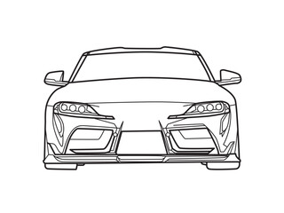 Obraz premium Super sports car illustration art isolated with background