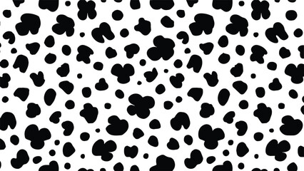 Abstract dalmatian spots pattern. Dalmatian skin texture. Dalmatian print pattern vector.