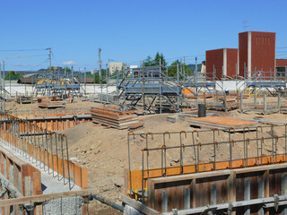 建設現場の基礎工事