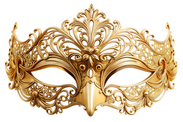 Luxurious Gold Masquerade Mask with Intricate Design