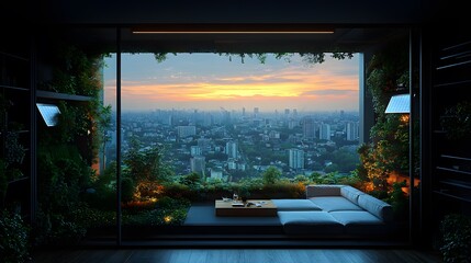 Fototapeta premium A futuristic solar-powered city with panels on every building, illustrating the shift towards clean energy infrastructure