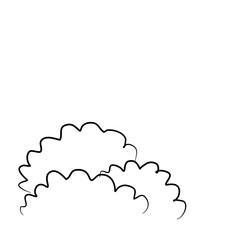 Outline bushes vector