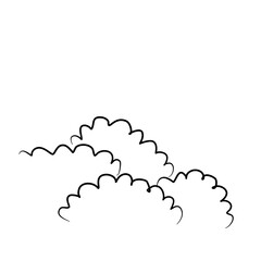Outline bushes vector