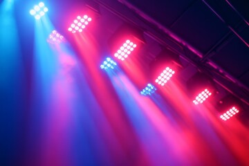 Spectacular vibrant party lights background.