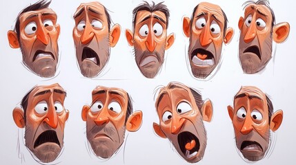 Expressions of a Character in Various Emotions