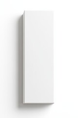 Vertical Rectangle Blank Box in White. 3D Illustration Isolated on White Background