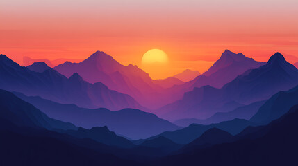 The sunset in the valley, wallpaper, a colorful natural phenomenon that is so beautiful