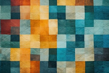 Fototapeta premium Plus quilt pattern texture patchwork chess.