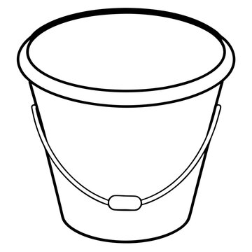 recommend clip art: bucket isolated on white line art
                    