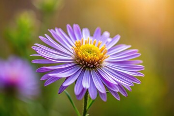 Obraz premium pale purple flower of Aster microcephalus var. ovatus Long Shot