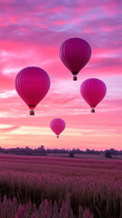 Fototapeta premium Sunrise Hot Air Balloon Adventure