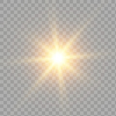 Vector transparent sunlight special lens flash light effect.front sun lens flash. Vector blur in the light of radiance. Element of decor.