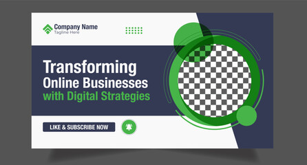 Modern trendy new style thumbnail template youtube thumbnail design for any youtube videos business thumbnail design video cover for social media concept youtube thumbnail