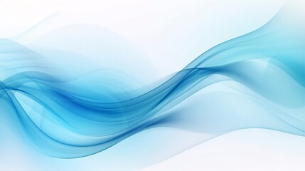 Obraz premium Cold blue air currents. Abstract light air effect, wind, and streams of fresh breeze. Design element on the white background.