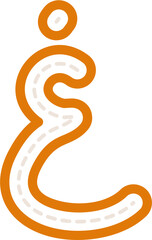 Hijaiyah arabic letter Line art