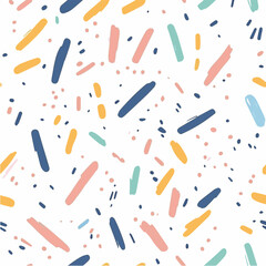  Illustration seamless pattern of Hand Drawn Confetti Style