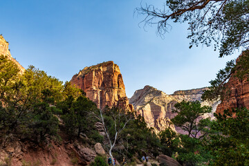 View Of Angels Landing, Zion  National Park, Utah  
