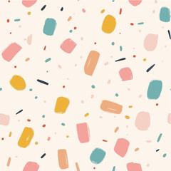  Illustration seamless pattern of Hand Drawn Confetti Style