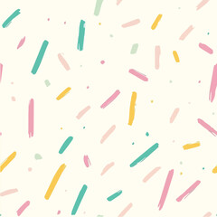  Illustration seamless pattern of Hand Drawn Confetti Style