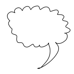 White quote Frame. Fun Talk Thinking idea Balloon