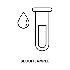 blood sample concept line icon. Simple element illustration. blood sample concept outline symbol design.