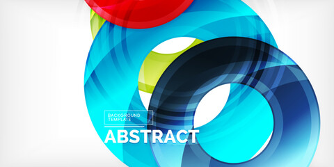 Obraz premium Circles, round elements, ring shapes premium background. Vector Illustration For Wallpaper, Banner, Background, Card, Book Illustration, landing page