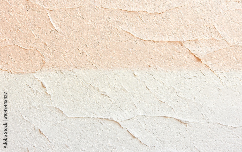 Poster textured wall with soft gradient from peach to white, highlighting unique patterns and subtle color 