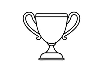 Continuous Line Art of a Classic Winner Trophy Cup