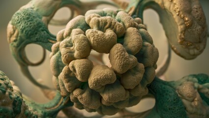 a mesmerizing close up photo of intricate organic