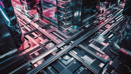 background a mesmerizing futuristic cityscape