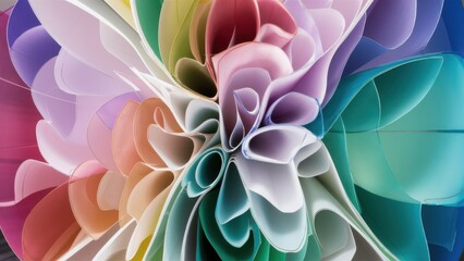 an abstract artwork of intricately layered