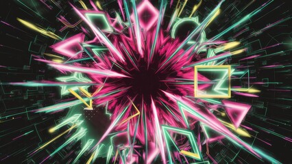 a stunning abstract digital art piece featuring