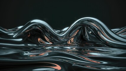 a stunning abstract image of fluid swirling metal 