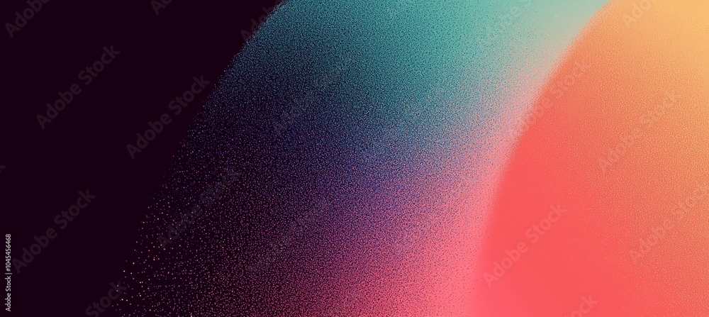 Poster design of a geometric grainy gradient background with abstract shapes banner and noise texture, blue