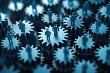 Workforce Development Gearwheels Concept in Business Illustration