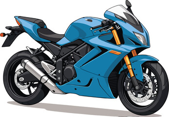 Vector of a cool sports bike on a white background
