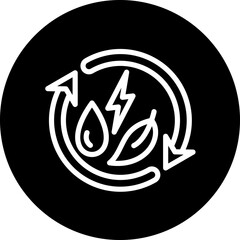 Sustainable vector icon style