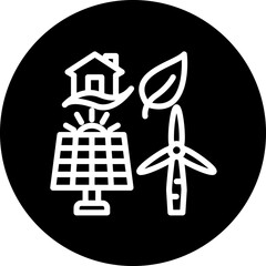 Smart Grid vector icon style