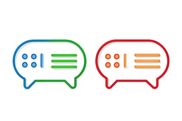 Notification bubble icons. Message bubbles. Silhouette and flat style. Vector icons
