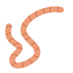 Round worm icon cartoon vector