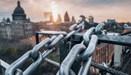 Great chains holding back a great city