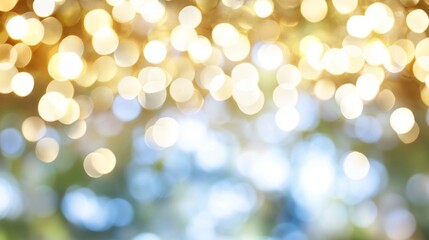 Obraz premium Abstract Bokeh Background with Gold and Blue Lights