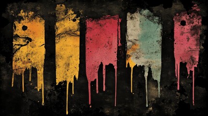 Abstract Grunge Dripping Paint Texture Background
