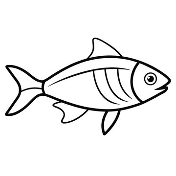 recommend clip art: Neon Tetra fish vector silhouette illustration Isolated white background.