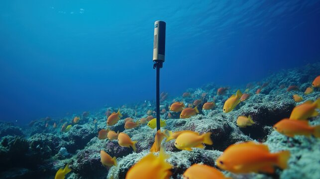 Bioacoustic fish monitoring using sound to track and protect fish species in the ocean.